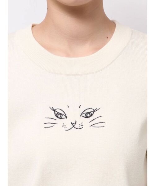 LAGUNAMOON（ラグナムーン）の「LAGUNA CATラインニットプルオーバー（ニット/セーター・レディース・ブラック/アイボリー・FREE）」の22枚目の写真