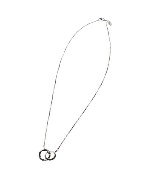 tk.TAKEO KIKUCHI(ティーケータケオキクチ)の「ダブルリングネックレス(ネックレス・メンズ・ブラック系4/シルバー/シルバー系5/ブラック系5/シルバー系/シルバー系4・00)」の7枚目の写真