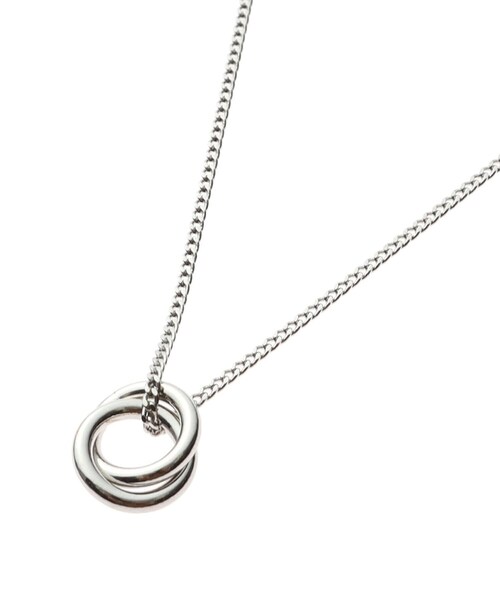 tk.TAKEO KIKUCHI(ティーケータケオキクチ)の「ダブルリングネックレス(ネックレス・メンズ・ブラック系4/シルバー/シルバー系5/ブラック系5/シルバー系/シルバー系4・00)」の11枚目の写真