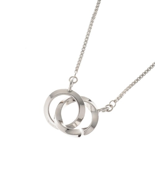tk.TAKEO KIKUCHI(ティーケータケオキクチ)の「ダブルリングネックレス(ネックレス・メンズ・ブラック系4/シルバー/シルバー系5/ブラック系5/シルバー系/シルバー系4・00)」の16枚目の写真
