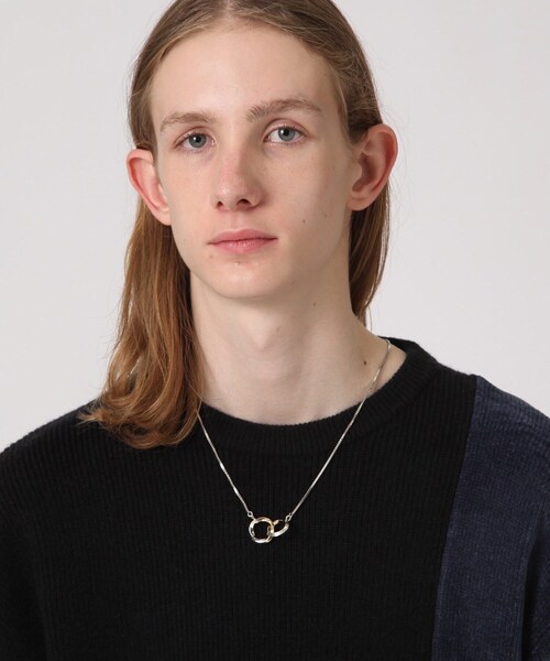 tk.TAKEO KIKUCHI(ティーケータケオキクチ)の「ダブルリングネックレス(ネックレス・メンズ・ブラック系4/シルバー/シルバー系5/ブラック系5/シルバー系/シルバー系4・00)」の21枚目の写真