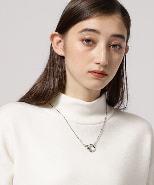 tk.TAKEO KIKUCHI(ティーケータケオキクチ)の「ダブルリングネックレス(ネックレス・メンズ・ブラック系4/シルバー/シルバー系5/ブラック系5/シルバー系/シルバー系4・00)」の22枚目の写真