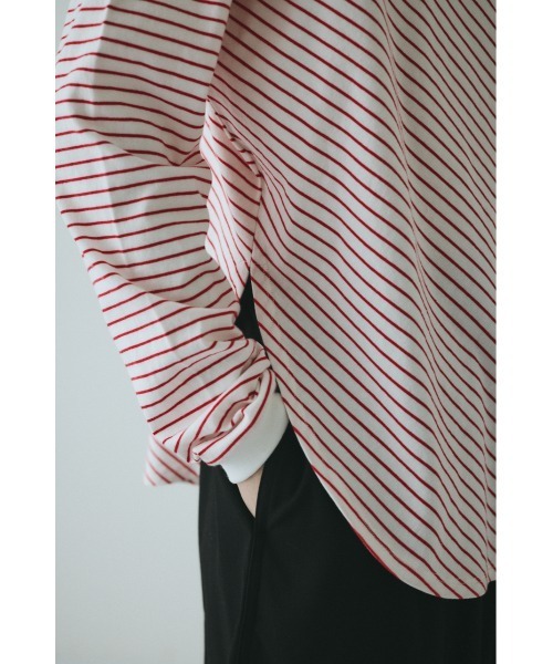 HeRIN.CYE(ヘリンドットサイ)の「Design border tops デザインボーダートップス(Tシャツ/カットソー・レディース・ブルー/レッド/ベージュ・FREE)」の8枚目の写真