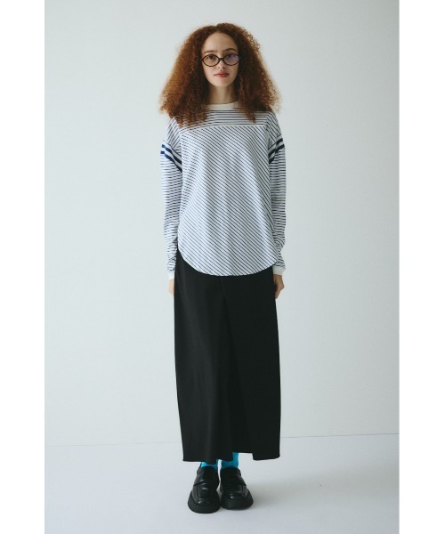 セール】Design border tops デザインボーダートップス（Tシャツ