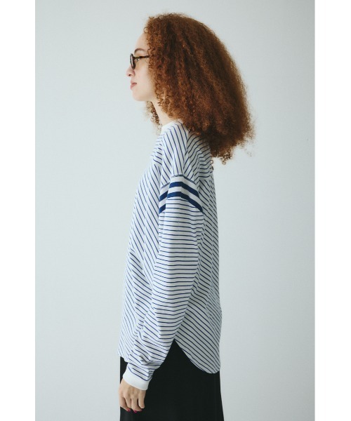 セール】Design border tops デザインボーダートップス（Tシャツ