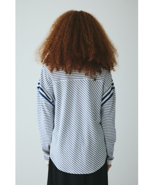 セール】Design border tops デザインボーダートップス（Tシャツ