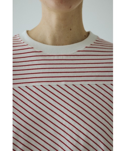 HeRIN.CYE(ヘリンドットサイ)の「Design border tops デザインボーダートップス(Tシャツ/カットソー・レディース・ブルー/レッド/ベージュ・FREE)」の6枚目の写真