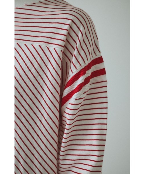 HeRIN.CYE(ヘリンドットサイ)の「Design border tops デザインボーダートップス(Tシャツ/カットソー・レディース・ブルー/レッド/ベージュ・FREE)」の9枚目の写真