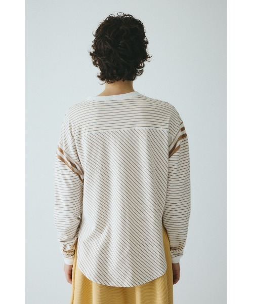 HeRIN.CYE(ヘリンドットサイ)の「Design border tops デザインボーダートップス(Tシャツ/カットソー・レディース・ブルー/レッド/ベージュ・FREE)」の13枚目の写真
