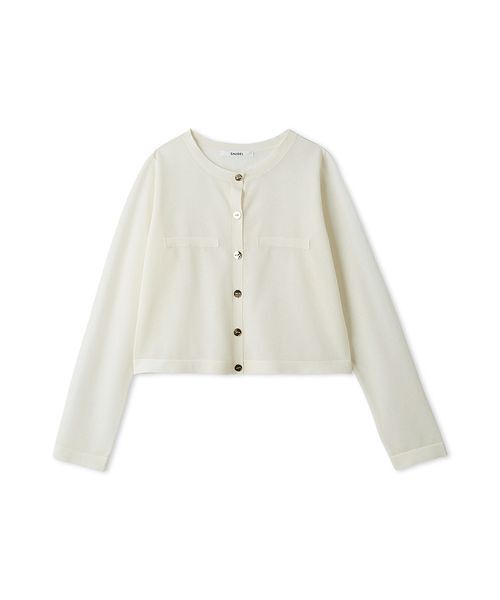 SNIDEL（スナイデル）の「Sustainableメタルボタンシアーカーディガン（カーディガン/ボレロ・レディース・アイボリー/カーキ/マルチ/ピンク・F）」の20枚目の写真