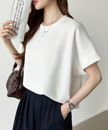 COCOMOMO（ココモモ）の「サマ見えシルエットに ドルマンスリーブ Tシャツ 半袖 カットソー ドルマン トップス 夏服（Tシャツ/カットソー）」
