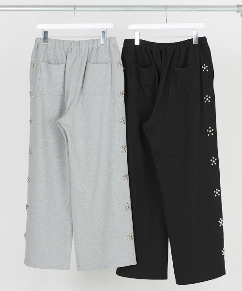 DISCOVERED（ディスカバード）の「mp13996-FLOWER RAMPONI SWEAT PANTS スウェットパンツ(DC-CL-CU-05)（スウェットパンツ・メンズ・グレー/ブラック・1/3）」の4枚目の写真