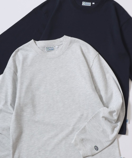 DISCUS（ディスカス）の「2026SS DISCUS/ディスカス USAコットン ワンポイントワッペン刺繍 ヘビーウエイト無地ロンT 長袖 ロングスリーブTシャツ レディース メンズ（Tシャツ/カットソー・メンズ・ネイビー/ブラック/ホワイト/グレー/アッシュグレー・L/XL/M）」の2枚目の写真