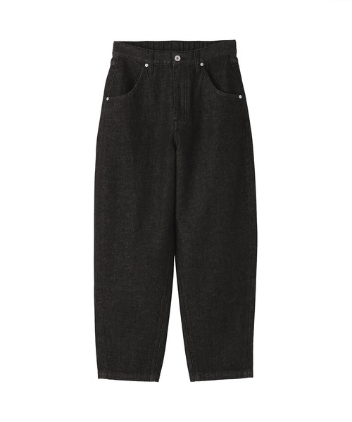 無印良品（ムジルシリョウヒン）の「婦人　木の実から作ったカポック混　デニムバレルパンツ　黒（デニムパンツ・レディース・ブラック・S/M/XL）」の8枚目の写真