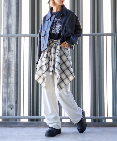 SpRay（スプレイ）の「裾スピンドルパンツ（その他パンツ・レディース・グレー/オートミール・MEDIUM）」の13枚目の写真