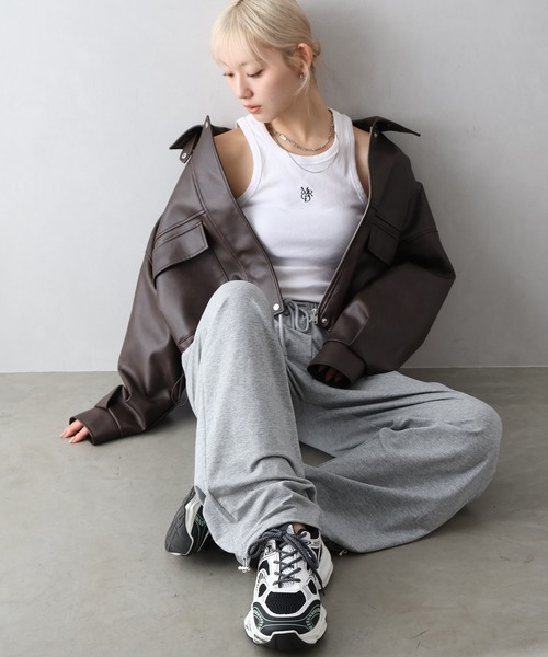 SpRay（スプレイ）の「裾スピンドルパンツ（その他パンツ・レディース・グレー/オートミール・MEDIUM）」の17枚目の写真