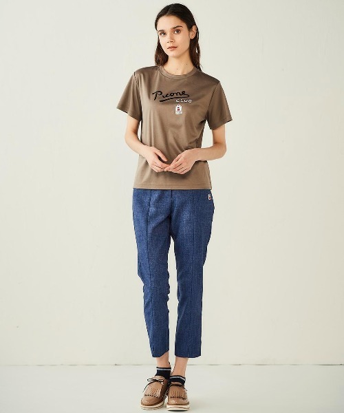 Picone CLUB(ピッコーネクラブ)の「コットン100%UV冷感プリントTシャツ(Tシャツ/カットソー・レディース・ホワイト/ブラウン/ブラック・S/L/M)」の10枚目の写真