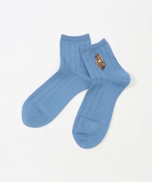 POLO RALPH LAUREN(ポロ ラルフ ローレン)の「POLO RALPH LAUREN オーガニックコットン混 チャールズベア ショートソックス 02012497(ソックス/靴下・メンズ・グレー/コバルトブルー/ネイビー・25-27CM/27-29cm)」の3枚目の写真