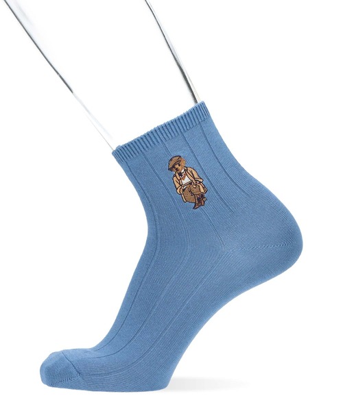 POLO RALPH LAUREN(ポロ ラルフ ローレン)の「POLO RALPH LAUREN オーガニックコットン混 チャールズベア ショートソックス 02012497(ソックス/靴下・メンズ・グレー/コバルトブルー/ネイビー・25-27CM/27-29cm)」の6枚目の写真