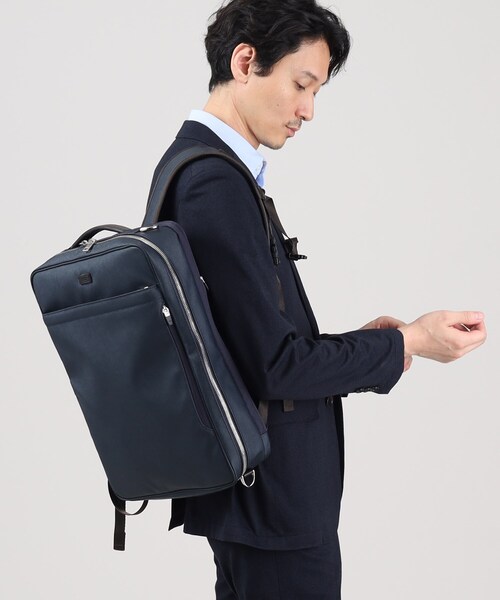 TAKEO KIKUCHI(タケオキクチ)の「【3WAY/PC対応】コーデュラ(R)コーティング バッグ(バックパック/リュック・メンズ・ブルー系その他/ブラック・00)」の21枚目の写真