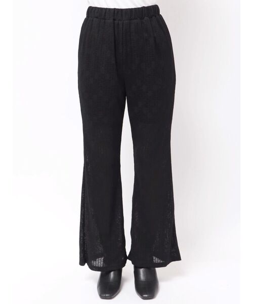 TONAL(トーナル)の「ストレッチレースフリルパンツ(その他パンツ・レディース・ブラック・MEDIUM)」の3枚目の写真