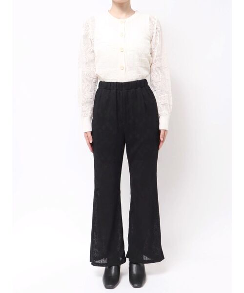 TONAL(トーナル)の「ストレッチレースフリルパンツ(その他パンツ・レディース・ブラック・MEDIUM)」の9枚目の写真