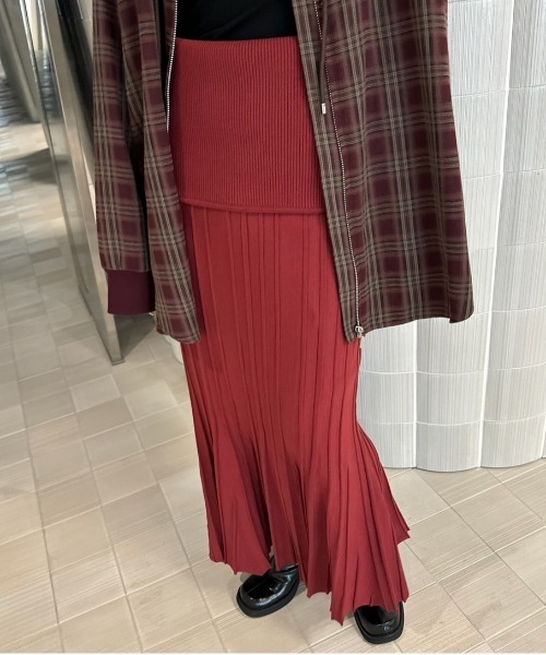 PLEATS CORSET KNIT SKIRT（スカート）｜Ameri（アメリ）の
