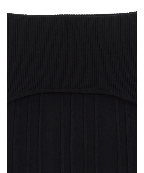 Ameri(アメリ)の「PLEATS CORSET KNIT SKIRT(スカート・レディース・ブラック/オフホワイト/ボルドー・SMALL/MEDIUM)」の12枚目の写真