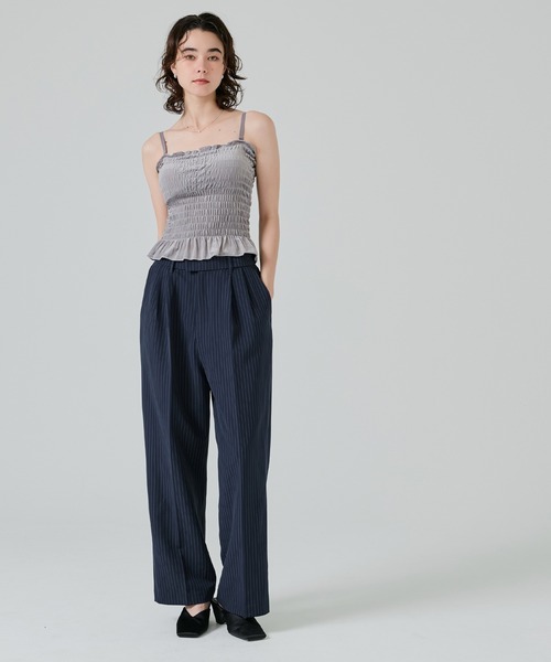 coca(coca)(コカ)の「OUT BRA シャーリングキャミソール(キャミソール・レディース・グレー/キャメル/アイボリー・L/M/S)」の15枚目の写真