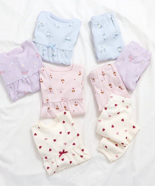 apres les cours（アプレレクール）の「GIRLSバラエティワッフルパジャマ（ルームウェア/パジャマ・キッズ・ラベンダー/ピンク/サックスブルー/アイボリー・80/110/120/130/90/100）」の20枚目の写真