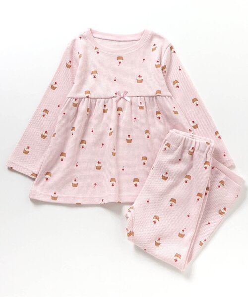 apres les cours（アプレレクール）の「GIRLSバラエティワッフルパジャマ（ルームウェア/パジャマ・キッズ・ラベンダー/ピンク/サックスブルー/アイボリー・80/110/120/130/90/100）」の13枚目の写真