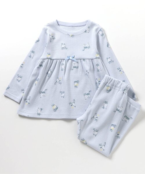apres les cours（アプレレクール）の「GIRLSバラエティワッフルパジャマ（ルームウェア/パジャマ・キッズ・ラベンダー/ピンク/サックスブルー/アイボリー・80/110/120/130/90/100）」の14枚目の写真