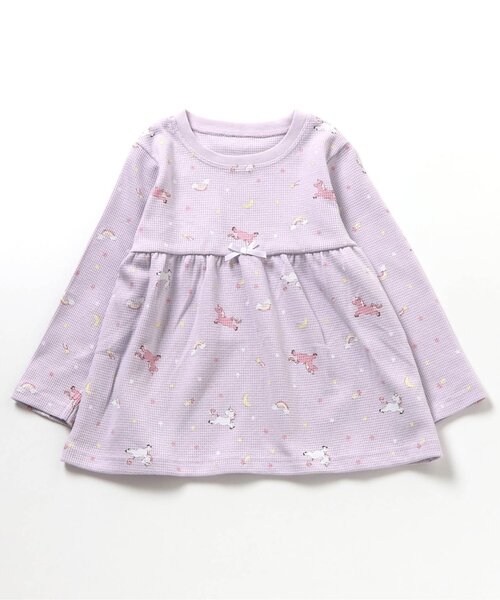 apres les cours（アプレレクール）の「GIRLSバラエティワッフルパジャマ（ルームウェア/パジャマ・キッズ・ラベンダー/ピンク/サックスブルー/アイボリー・80/110/120/130/90/100）」の16枚目の写真