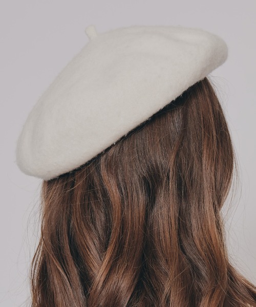 REDYAZEL（レディアゼル）の「メタルプレートベレー（キャスケット・レディース・ブラック/オレンジ/オフホワイト/ブラウン・FREE）」の19枚目の写真