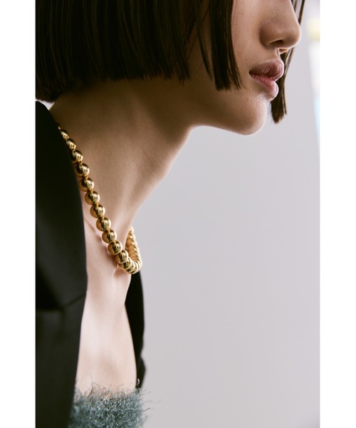 un/neu(アンノイ)の「BIGボールチェーンネックレス(ネックレス・レディース・シルバー/ゴールド・FREE)」の3枚目の写真