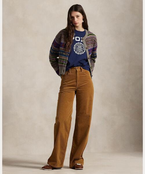 コットン コーデュロイ ワイドレッグ パンツ（その他パンツ）｜POLO