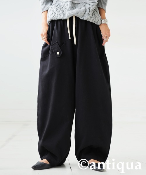 antiqua(アンティカ)の「アクセントポケット付き カーブパンツ(その他パンツ・レディース・杢グレー/ブラック・ONESIZE)」の6枚目の写真