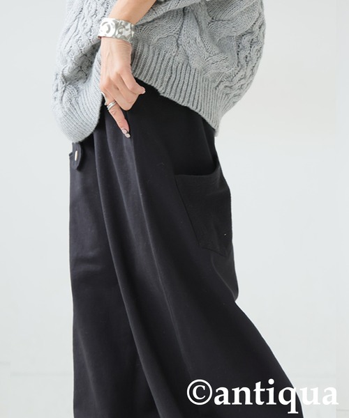 antiqua(アンティカ)の「アクセントポケット付き カーブパンツ(その他パンツ・レディース・杢グレー/ブラック・ONESIZE)」の10枚目の写真