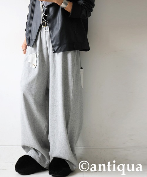 antiqua(アンティカ)の「アクセントポケット付き カーブパンツ(その他パンツ・レディース・杢グレー/ブラック・ONESIZE)」の13枚目の写真