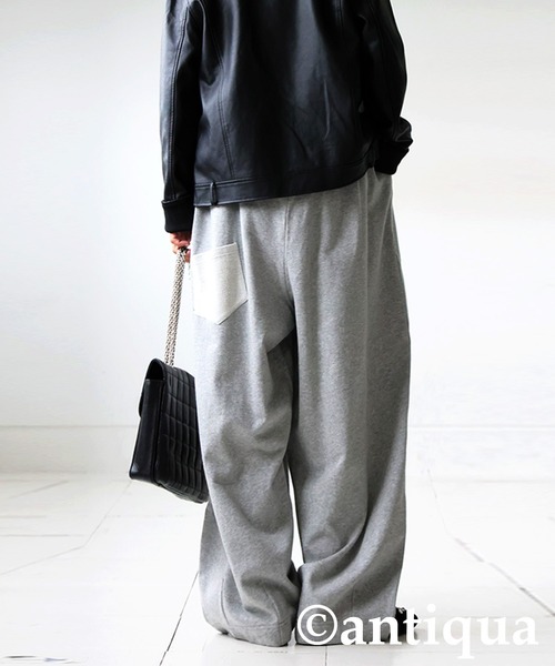antiqua(アンティカ)の「アクセントポケット付き カーブパンツ(その他パンツ・レディース・杢グレー/ブラック・ONESIZE)」の14枚目の写真