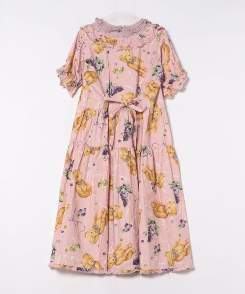 セール】くま葡萄プリントミディワンピース（ワンピース）｜PINK HOUSE