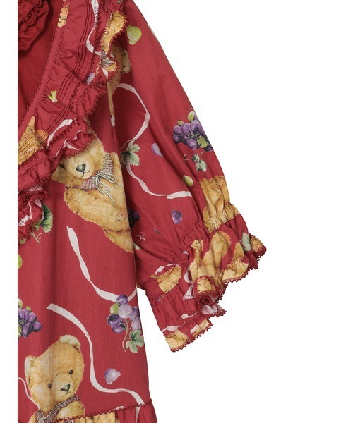 セール】くま葡萄プリントミディワンピース（ワンピース）｜PINK HOUSE