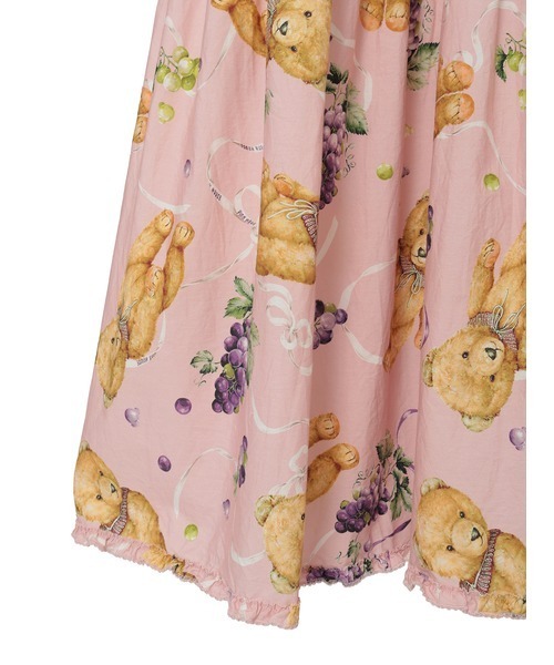 セール】くま葡萄プリントミディワンピース（ワンピース）｜PINK HOUSE
