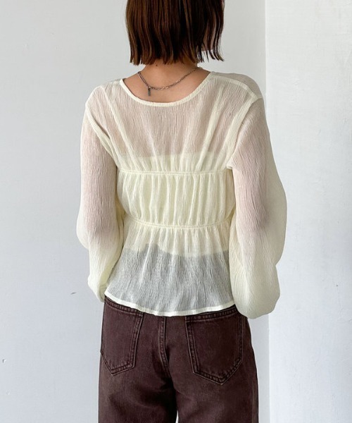 archives(アルシーヴ)の「マルチway楊柳ブラウスアンサンブル(アンサンブル・レディース・ベージュ/ブルー/アイボリー・MEDIUM)」の7枚目の写真