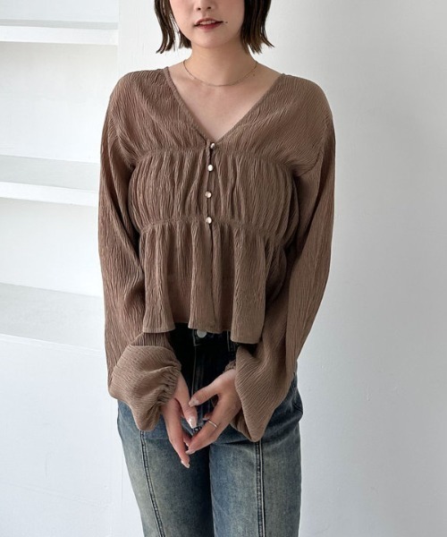 archives(アルシーヴ)の「マルチway楊柳ブラウスアンサンブル(アンサンブル・レディース・ベージュ/ブルー/アイボリー・MEDIUM)」の15枚目の写真