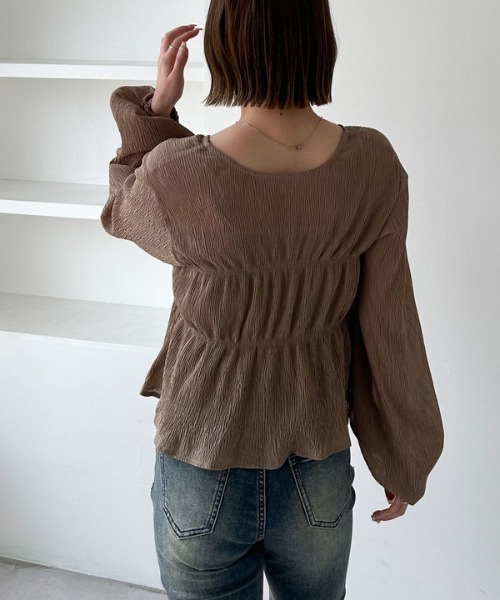 archives(アルシーヴ)の「マルチway楊柳ブラウスアンサンブル(アンサンブル・レディース・ベージュ/ブルー/アイボリー・MEDIUM)」の16枚目の写真