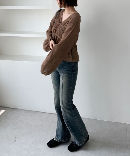 archives(アルシーヴ)の「マルチway楊柳ブラウスアンサンブル(アンサンブル・レディース・ベージュ/ブルー/アイボリー・MEDIUM)」の20枚目の写真