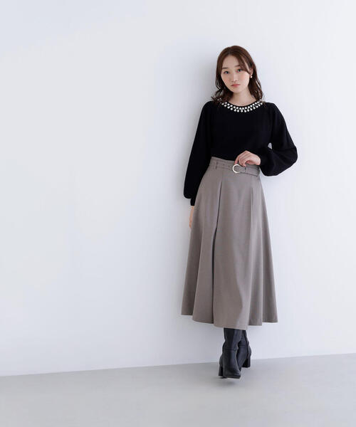 セール】◇メタルバックルフレアスカート（スカート）｜NATURAL BEAUTY