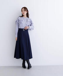 ナチュラルビューティーベーシック　スーツ　ネイビー　スカート NATURAL BEAUTY BASIC 【スーツ2点SET】 ナチュラルビューティ