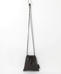 PATRICK STEPHAN | PATRICK STEPHAN/パトリックステファン/Leather drawstring bag 'square'/巾着バッグ ショルダーバッグ/244ABG04(ショルダーバッグ)